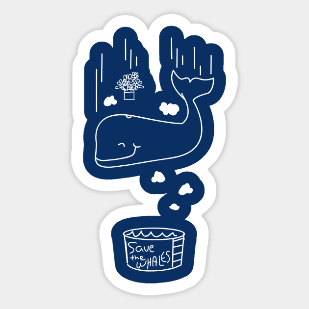 Save the Whales Sticker by LaughingDevil